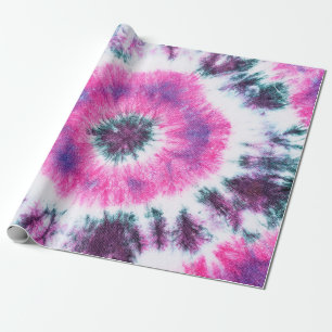 Papier Cadeau teinture à cravate motif à la main teint sur tissu