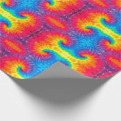 Papier Cadeau teinture à cravate psychédélique abstraite (Coin)