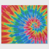 Papier Cadeau Teinture de tourbe rouge et bleu (Plat)