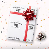 Papier Cadeau Télécharger le logo Rétro-Moderne Noir & Blanc (mo