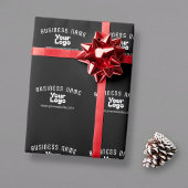 Papier Cadeau Télécharger le logo Rétro-Moderne Noir & Blanc (mo