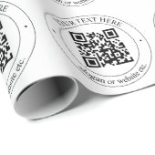 Papier Cadeau Téléchargez votre propre code QR et votre texte pe (Coin rond)