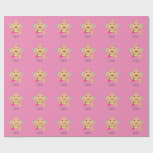 Papier Cadeau Téléchargez votre Superstar Star Shape Motif Chris (Plat)