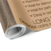 Papier Cadeau Téléphone antique rotatif payant rude (Coin rond)