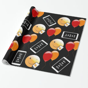 Papier Cadeau Téléphone cellulaire personnalisé Anniversaire