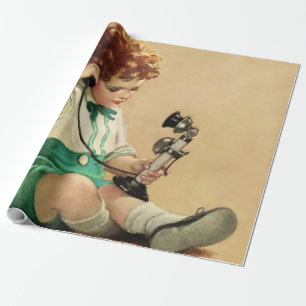 Papier Cadeau Téléphone par Jessie Willcox Smith