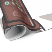 Papier Cadeau Téléphone sans fil rétro Vintage 90s (Coin rond)