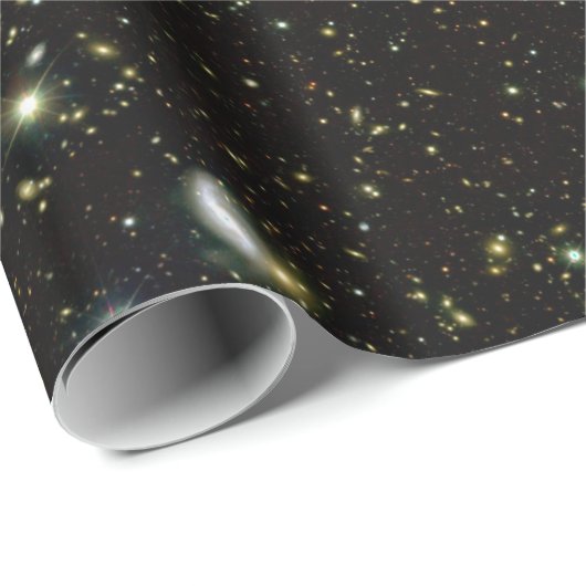 Papier Cadeau Télescope spatial Hubble Champ profond (Coin rond)