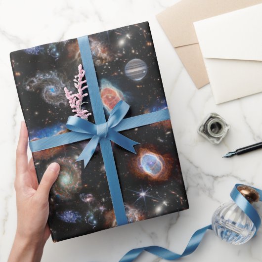 Papier Cadeau Téléscope spatial JWST James Webb Collage photo (Cadeaux)