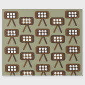 Papier Cadeau Téléviseur décoratif de style Mid Century Modern (Plat)