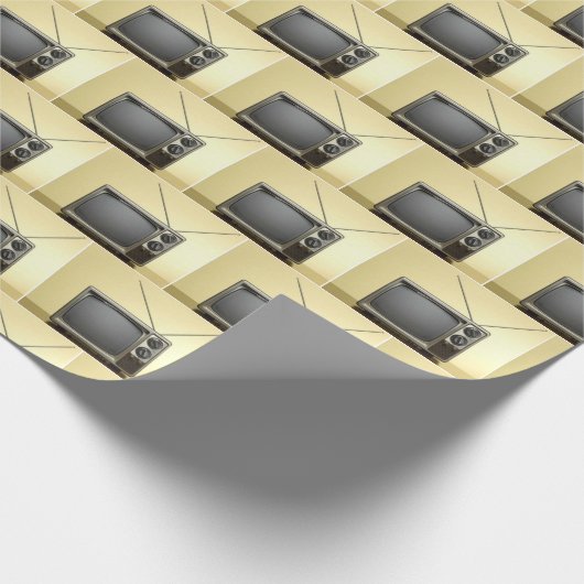 Papier Cadeau téléviseur rétro (Coin)