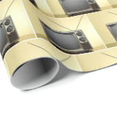 Papier Cadeau téléviseur rétro (Coin rond)