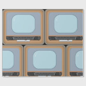 Papier Cadeau Télévision à l'ancienne Retro TV papier d'envelopp (Plat)