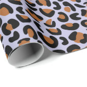 Papier Cadeau Téméraire Leopard Motif Cadeaux de fête d'annivers (Coin rond)