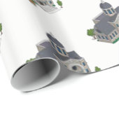 Papier Cadeau Temple de papier d'enveloppement (Coin rond)