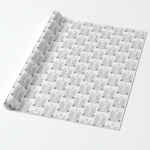 Papier Cadeau Temple mormon simple moderne LDS Salt Lake City