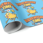 Papier Cadeau Temps d'aventure | Finn Riding Jake (Coin rond)