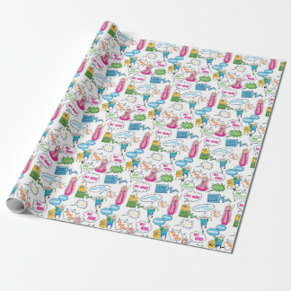 Papier Cadeau Temps d'aventure | Motif d'appel de caractères