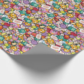 Papier Cadeau Temps d'aventure | Motif de jeu de caractères (Coin)