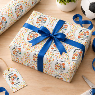 Papier Cadeau Temps de jeu sportif Anniversaire d'une vedette   