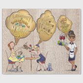 Papier Cadeau Temps de pause magique créative avec amis (Plat)