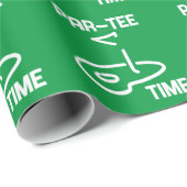 Papier Cadeau Temps partiel blanc (Coin rond)