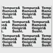 Papier Cadeau Tempura & Ramen & Onigiri & Sushi. (Plat)