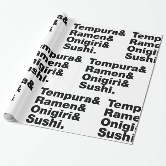 Papier Cadeau Tempura & Ramen & Onigiri & Sushi. (Déroulé)