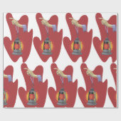 Papier Cadeau Tenant Une Lanterne (Plat)