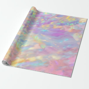 Papier Cadeau Tendance couleur fausse opale holographique