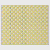 Papier Cadeau Tendance Custard Yellow Golf Ball et Tee Gift (Plat)