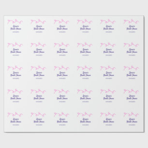 Papier Cadeau tendance de baby shower floral rose violet en form