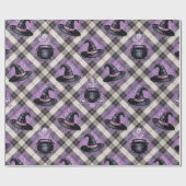 Papier Cadeau Tendance Éffrayant Halloween sorcière casquette et (Plat)