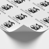 Papier Cadeau Tendance Éffrayant Halloween sorcière Cauldron (Coin)