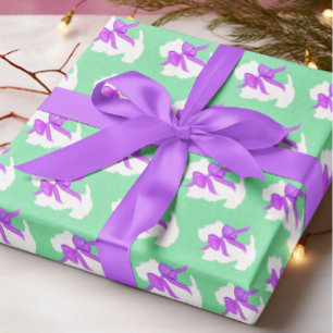 Papier Cadeau Tendance mignonne blanc Westie Terrier Chien Noël