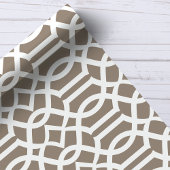 Papier Cadeau Tendance Mocha Brown Trellis Motif marocain