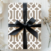 Papier Cadeau Tendance Mocha Brown Trellis Motif marocain