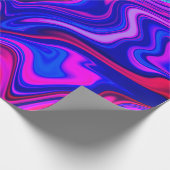 Papier Cadeau Tendance néon bleu rose turquoise Abstrait (Coin)