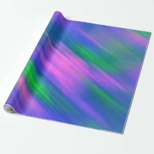 Papier Cadeau Tendance Néon Bleu Vert Rose Abstrait 