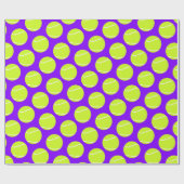 Papier Cadeau Tennis Balls Personnalisé Couleur Arrière - plan S (Plat)