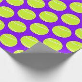 Papier Cadeau Tennis Balls Personnalisé Couleur Arrière - plan S (Coin)