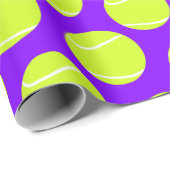 Papier Cadeau Tennis Balls Personnalisé Couleur Arrière - plan S (Coin rond)