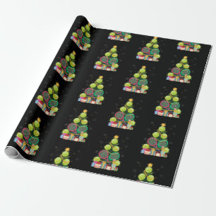 Papier Cadeau Tennis Christmas Tree Joueur Tennis Coach