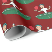 Papier Cadeau Tennis de table (Coin rond)