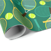 Papier Cadeau Tennis Vert (Coin rond)