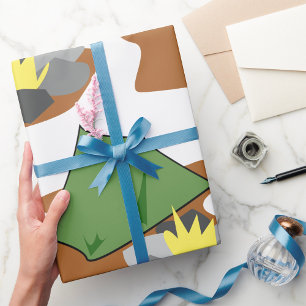 Papier Cadeau Tente de camping et feu de camp Aventure en plein 