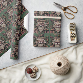 Papier Cadeau Tenter Hippie Père Noël