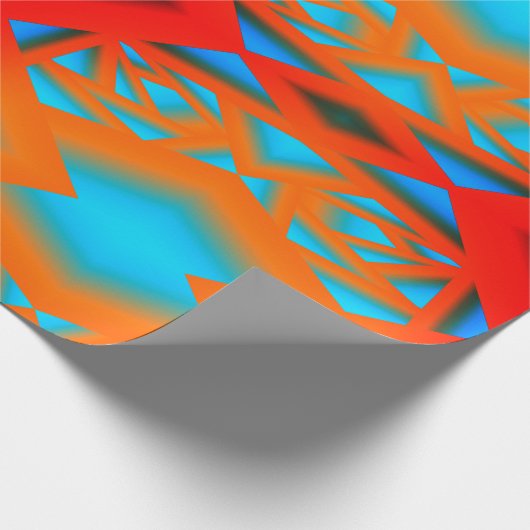 Papier Cadeau Tequila Sunrise Ombre Art Abstrait géométrique (Coin)