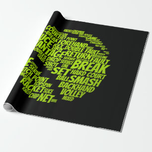 Papier Cadeau Termes Tennis Joueur De Tennis Jouer Tennis Ball