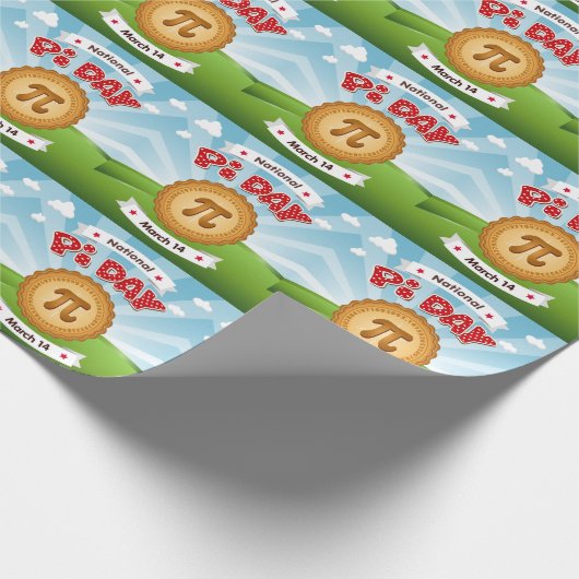 Papier Cadeau Terminer avec papier d'emballage Pi Day (Coin)